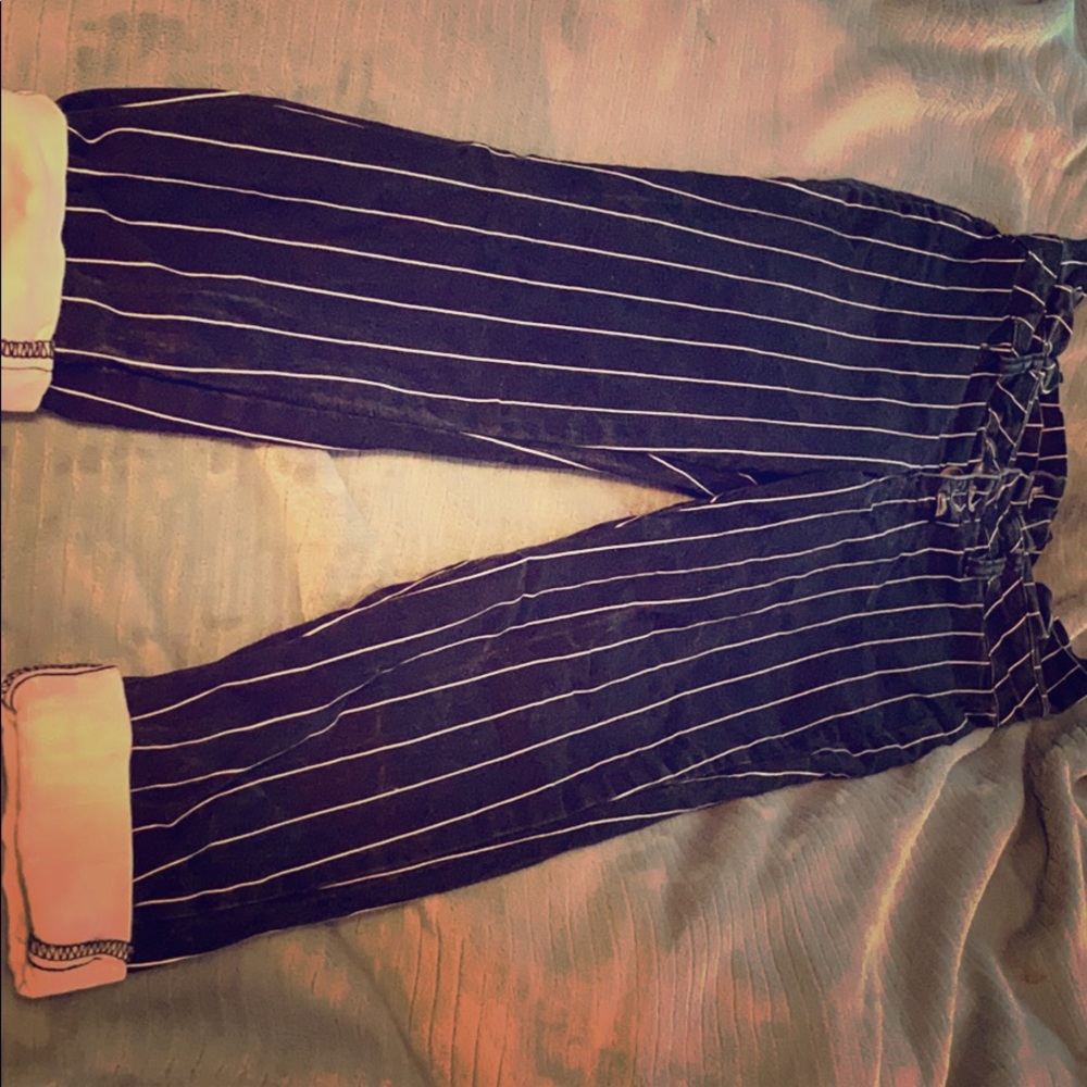 Black and white jeans